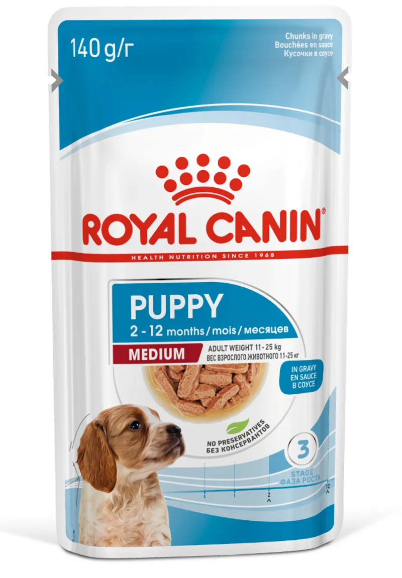 Royal Canin Dog Pouch Medium Puppy 140g